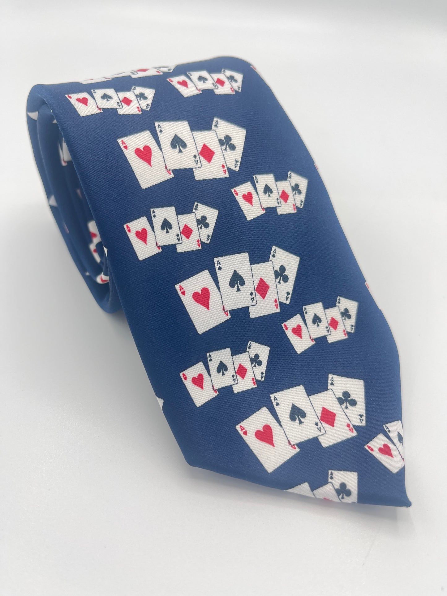 Cravatte Blu con Carte