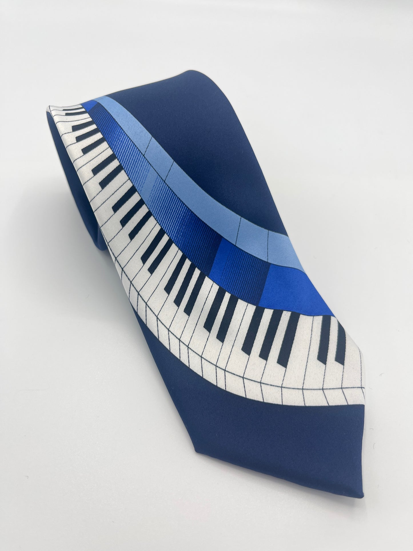 Cravatta Tastiera Musicale Blu