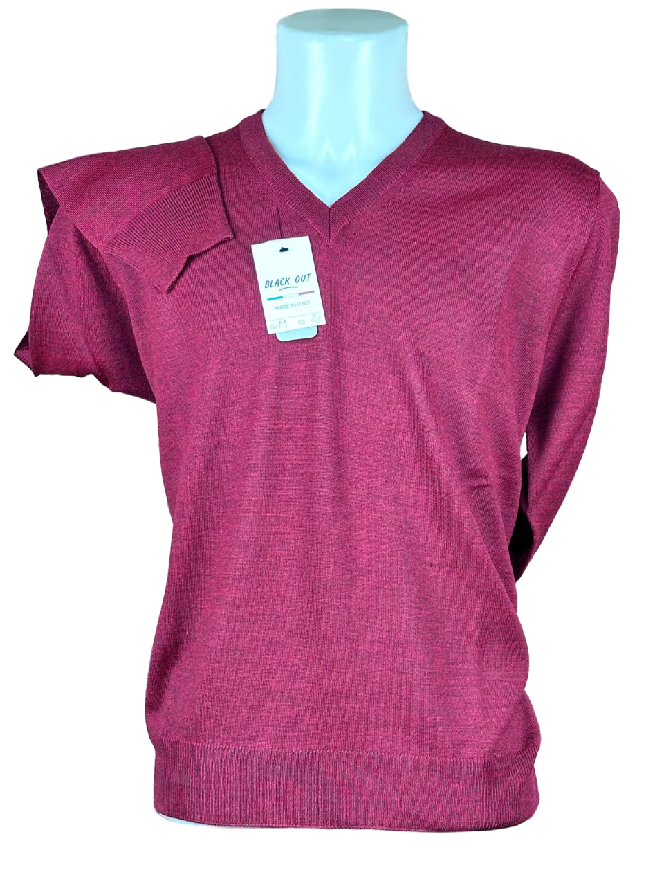 Pullover Scollo V Bordò (Torta)