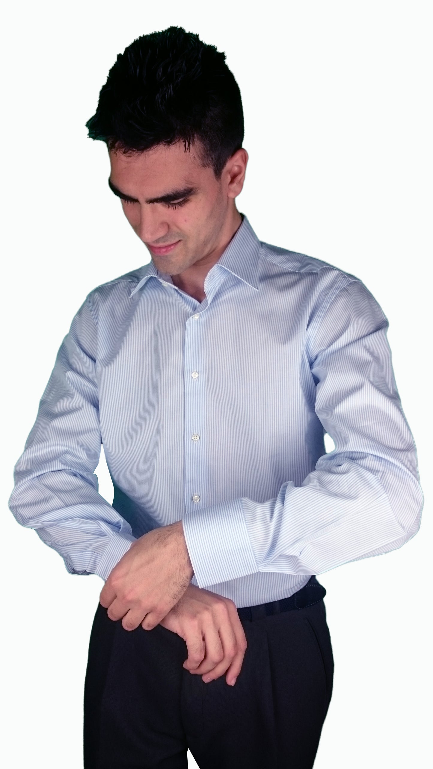 Camicia 1000 righe Azzurro