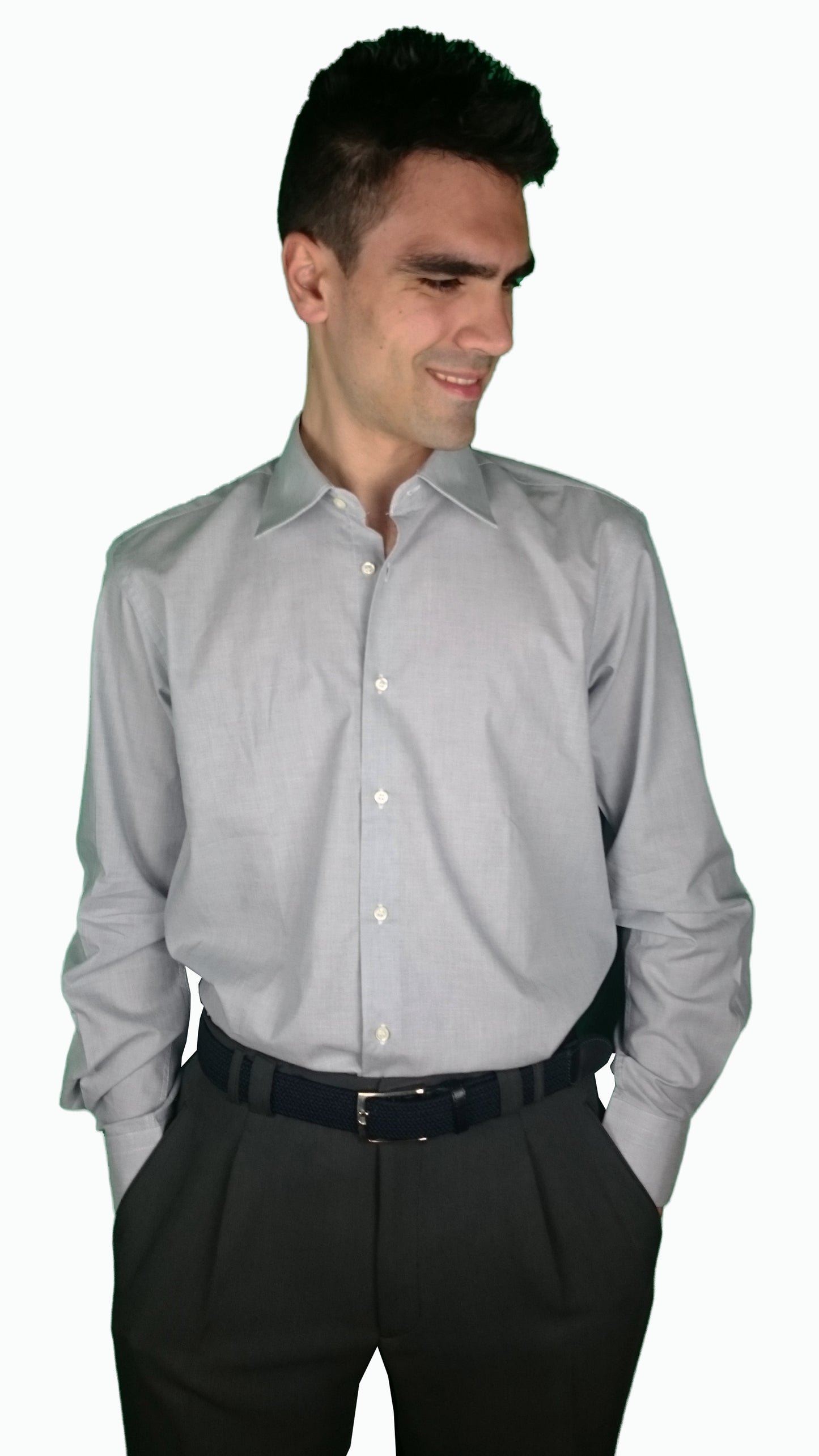 Camicia Fila fil grigio chiaro