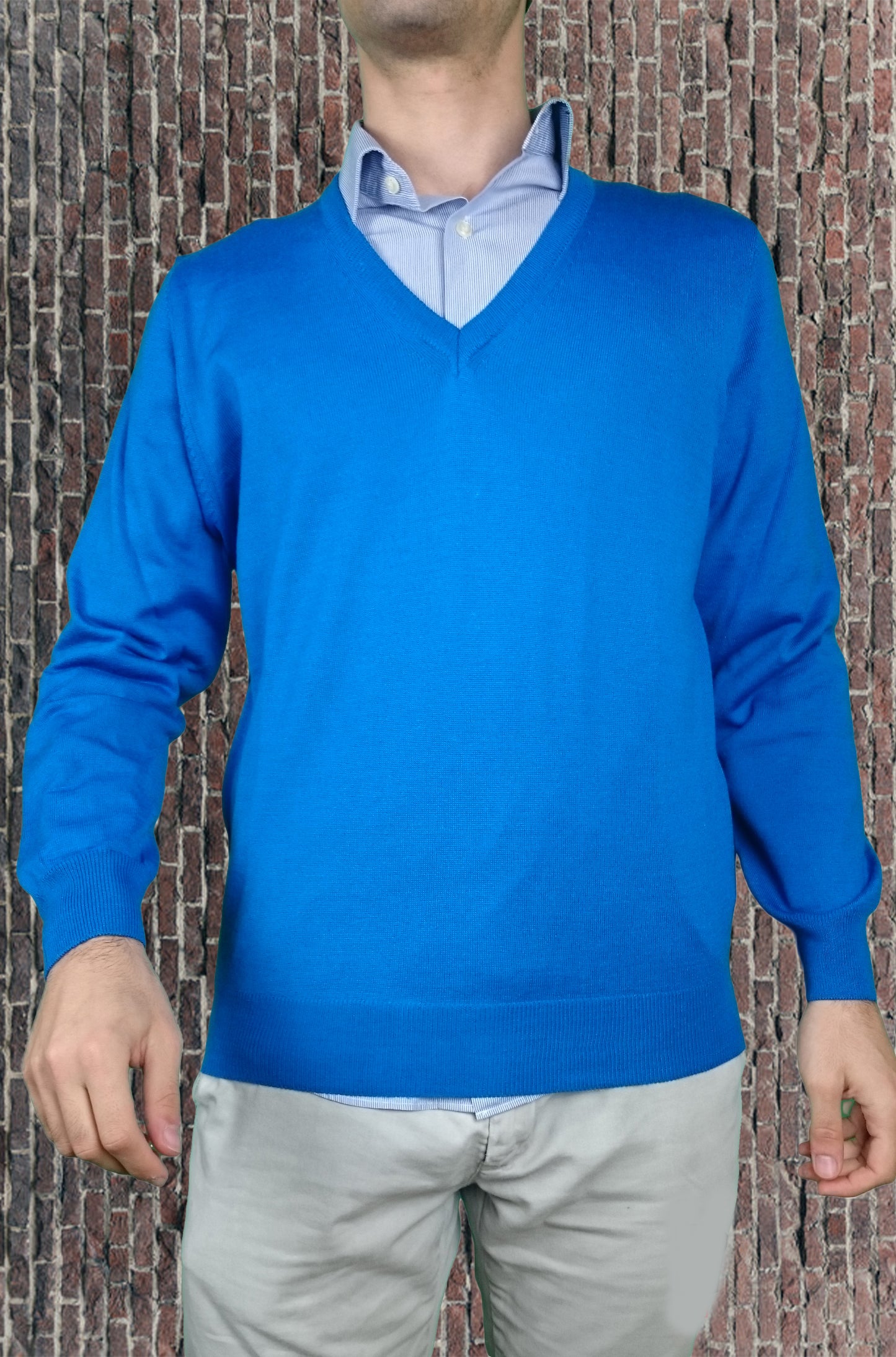Pullover Scollo V Bluette (Pazzo)