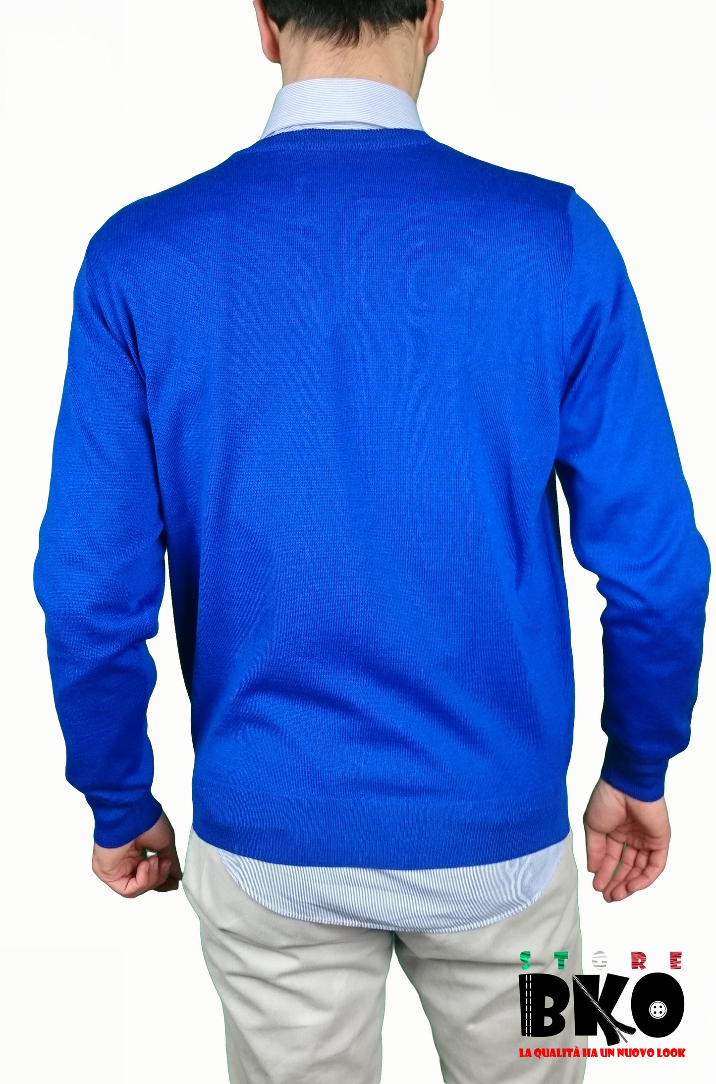Pullover Scollo V Bluette (Pazzo)