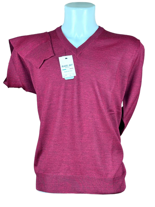 Pullover Scollo V Bordò (Torta)