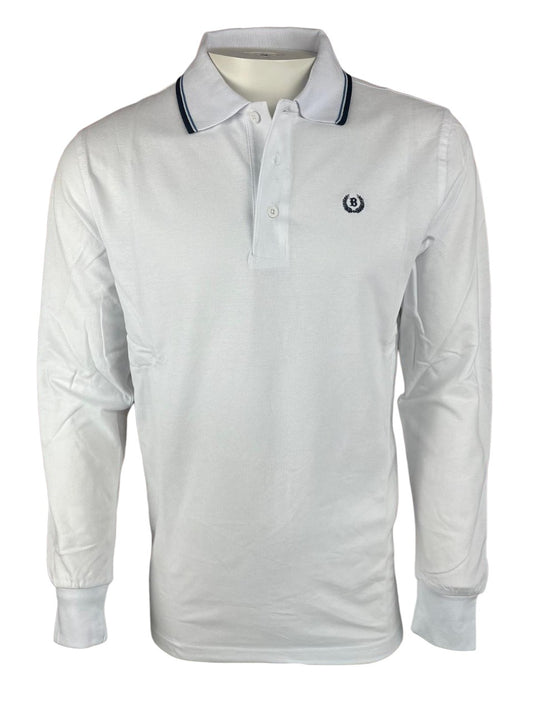 Polo BE BOARD Manica Lunga 9004 Bianco