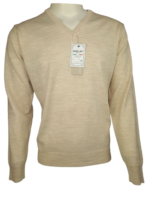 Pullover Scollo V Beige (Beige) col. 04