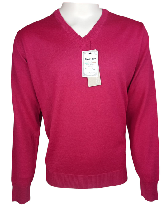 Pullover Scollo V Fuxia (Tom) col. 01